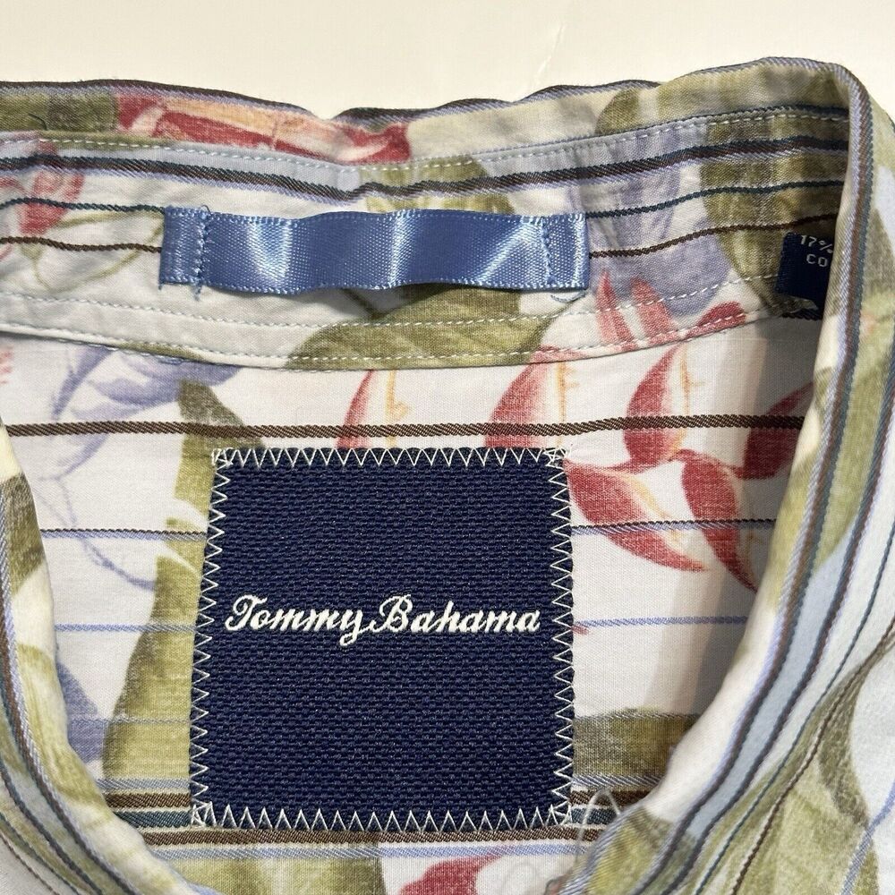 Tommy Bahama Shirt Men’s Medium Tropical Floral Print Button Down Long Sleeve - Picture 5 of 9